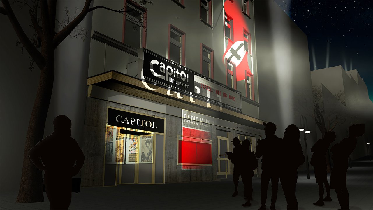 Hochschule Mainz, BLINDE FLECKEN, Entwurf , Ina Bensdorf, Lichtspielhäuser-Rendering