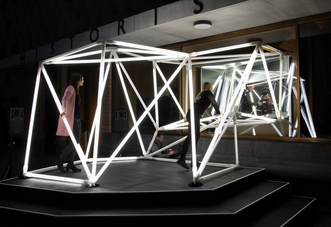 Hochschule Mainz, Linked, Kommunikation im Raum, Außenansicht